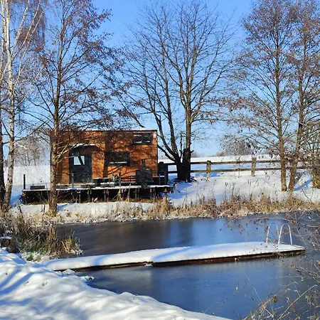 Tiny House Am Naturteich Mit Grill & Kamin - Bis 5 Personen
