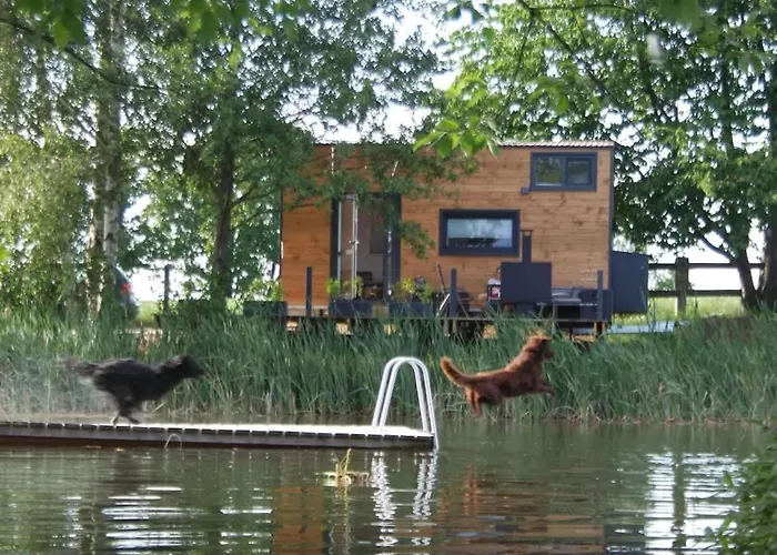 Holiday home Tinyhousebeidresden In Absoluter Alleinlage Direkt Am Naturteich Grosse Terrasse Grill Und Kaminofen Juni - September Mindestmietzeit 1 Woche Sa- Sa *
